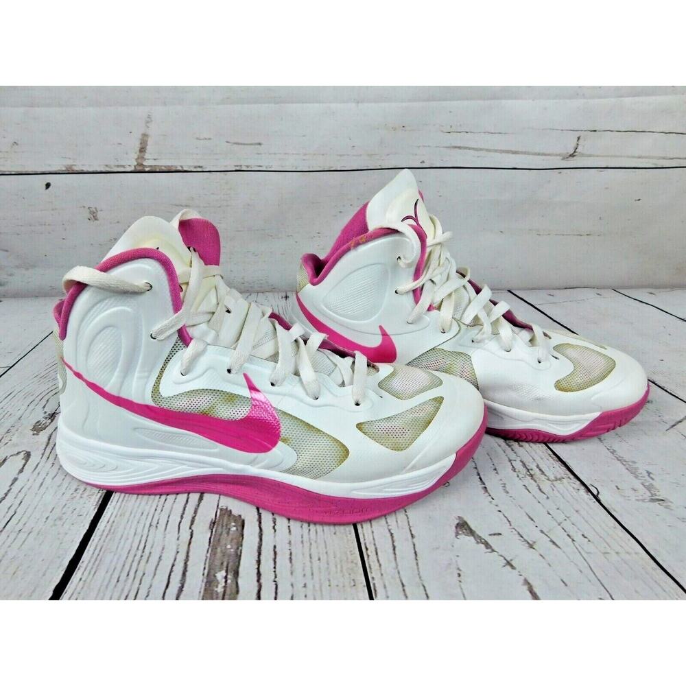 Ladies Size 10 RARE Breast Cancer Ribbon Nike Hyperfuse White/Pink 525021-101